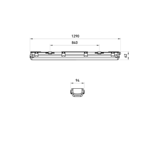 Светильник ЭРА SPP-102-0-002-120 IP65 под 2 светодиодные лампы T8 G13 2x1200 поликарбонат фото 3
