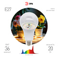ФИТО A65-20W-PFR-E27-GR  Фитолампа для растений светодиодная ЭРА GREEN LINE ФИТО A65-20W-PFR-E27-GR полного спектра 20 Вт Е27
