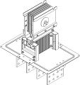 Секц. флан. Тип2 630А Al 3L+N+PER НК IP55 тран. IEK | LB-0630A4-25-F-F2 | IEK