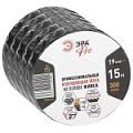 SET5-1915FL  Набор изолент ЭРА SET5-1915FL тканевая флис 5 шт 19мм х 15м 300мкм черная