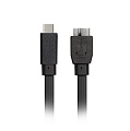Кабель Smartbuy 761K USB 3.1 Micro B (M) - Type C (M), 5 Гб/с, 20 см, flat