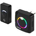AG-M017F15 (AC) Black Intro  Звонок дверной Intro MP101 беспроводной RGB подсветка от сети чёрный 36 мелодий