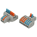 NO-225-458  Клемма ЭРА NO-225-458 проходная разветвительная 222-4126 с рычагами 2/6 полюсов 0.08-2.5/4 мм2 упаковка 1 шт