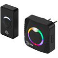 AG-M017F15 (AC) Black Era  Звонок дверной ЭРА POLYCOLOR C101 беспроводной RGB подсветка от сети чёрный 36 мелодий