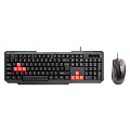 Проводной мультимедийный комплект клавиатура+мышь Smartbuy ONE черно-красный (SBC-230346-KR) /20
