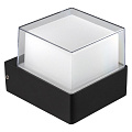 Уличный светодиодный настенный светильник CUBE 6Вт Smartbuy 3000К IP65 черный (SBL16863)