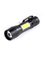 Светодиодный алюминиевый фонарь 3Вт LED+ 3 Вт COB, AA, черный (SBF-104)/360