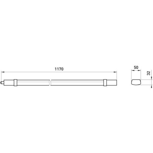Линейный светодиодный светильник ЭРА SPP-31-36-6K-M 36Вт 6500К 3780лм IP65 1170х50х32 матовый фото 3