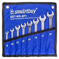 Набор ключей рожок-кольцо 8 штук, (8-19 мм), в ткан. чехле Smartbuy Tools