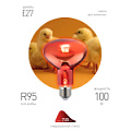 ИКЗК 230-100 R95 E27  Инфракрасная лампа ЭРА ИКЗК 230-100 R95 для обогрева животных и освещения 100 Вт Е27
