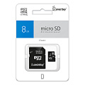 micro SDHC карта памяти Smartbuy 008 ГБ Сlass 4, с адаптером SD