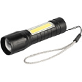 UA-101  Светодиодный фонарь Трофи UA-101 аккумуляторный 3Вт LED + 3Вт COB оптический Zoom 3 режима