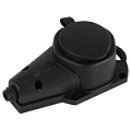 KX-1e-B-IP44  Колодка ЭРА KX-1e-B-IP44 каучуковая с заземлением 1 розетка 16A IP44 черная