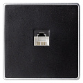 Розетка компьютерная RJ-45 1-местная черная "Сириус" (SBE-07b-S1-RJ)