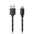 Дата-кабель Smartbuy USB - 8-pin для Apple, нейлон, длина 1 м, черный (iK-512n black)/100