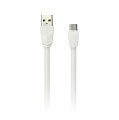 Дата-кабель Smartbuy USB - micro USB, плоский, длина 1 м, белый (iK-12r white)