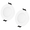 WR5 WH SET 2  Светильник встраиваемый влагозащищенный ЭРА WR5 WH SET 2 под лампу MR16 GU5.3 IP65 белый набор 2 шт