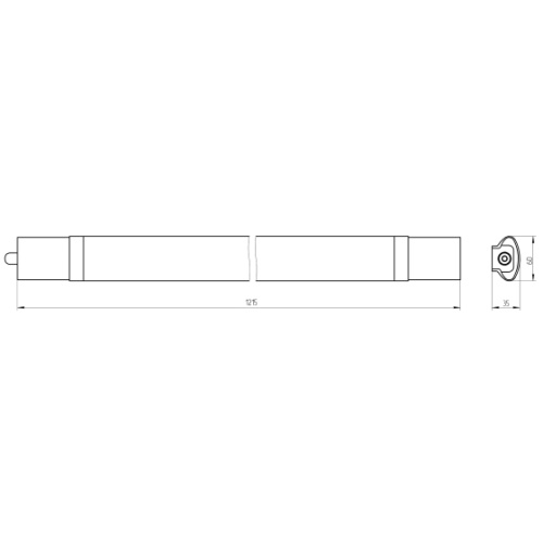 Линейный светодиодный светильник ЭРА SPP-3-40-6K-M 36Вт 6500К 3060Лм IP65 1215х60х35 матовый фото 6
