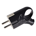 Вилка Smartbuy, с кольцом с заземлением черная 16А 250В (SBE-16-P03-b)/480