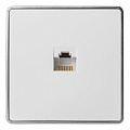 Розетка компьютерная RJ-45 1-местная белая "Сириус" (SBE-07w-S1-RJ)