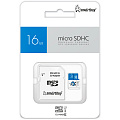 micro SDHC карта памяти Smartbuy 016 ГБ UHS-1, серия Blue, с адаптером SD
