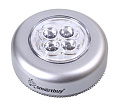 Светодиодный фонарь с датчиком движения и света 4 LED Smartbuy 4AAA, черный (SBF-4-K)/72