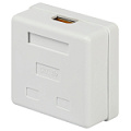 RJ02UN  Розетка компьютерная RJ-45 ЭРА RJ02UN категория 5е неэкранированная 2-порта упаковка 30 шт